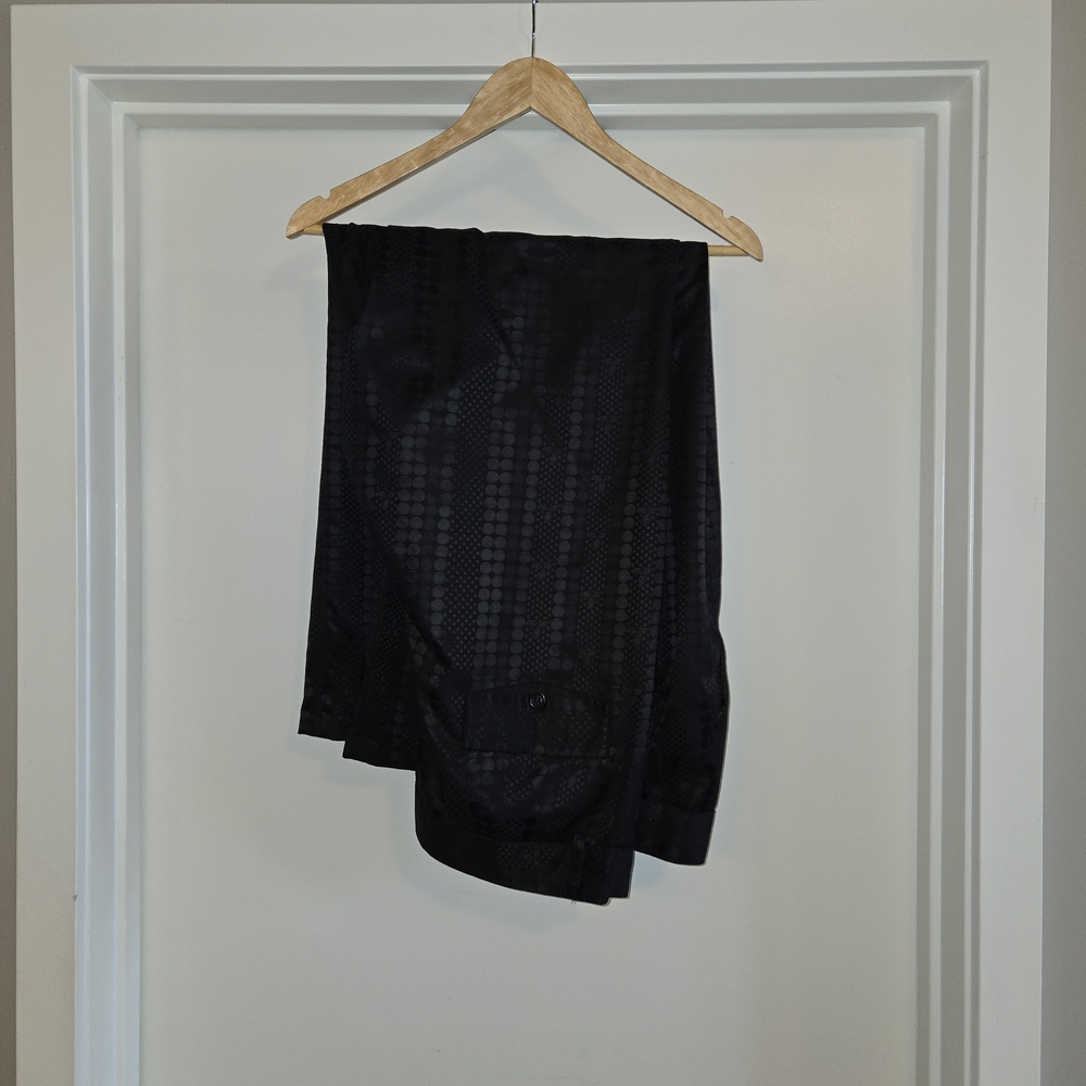 Marche Rue Dix Gamble Noir Satin Jacquard Shirt/Pants - Picture 10 of 15